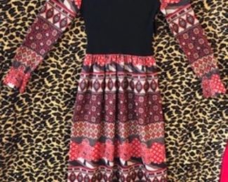 1970s MAXI dress with beautiful print