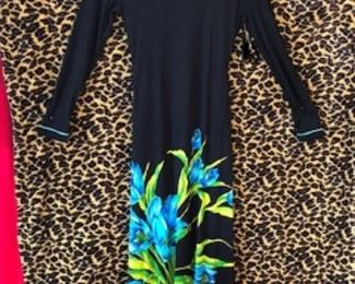 Beautiful Black Maxi with Giant Colorful Print