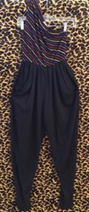 One Shoulder Vintage Jersey Jumpsuit
