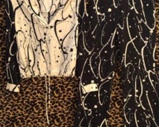 Jackson Pollock nspired 2 pc vintage set 1970s