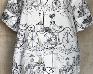 1960s Bicycle Print Top