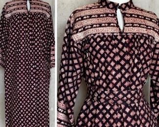 1970s Indian Cotton Block Print by Young Dimensions for Saks