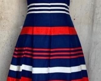 Amazing 1960s Linen Pom Pom dress