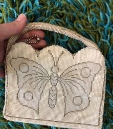 Beaded Vintage Butterfly Bag