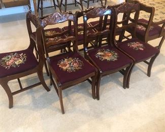 Set of 8 Needle Point Chairs