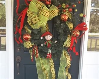 This cheerful Christmas race will greet you at the front door!