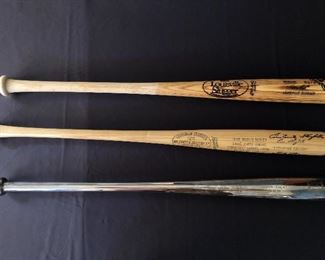 Signed Johnny Bench, Enid Slaughter and Cooperstown Commerative Bat