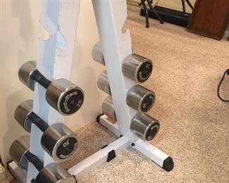 Weight Holder and Weights.