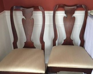 Two of the dining room chairs.