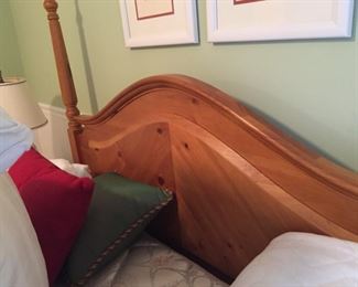 Oak headboard - part of four-piece bedroom set.