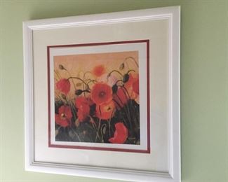 Framed Floral print.