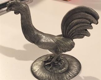 Metal rooster.