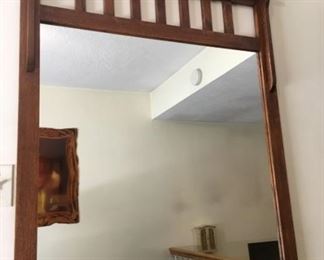 198 Large Mission Oak Mirror min