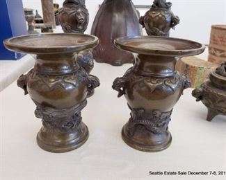 Bronze candlestands