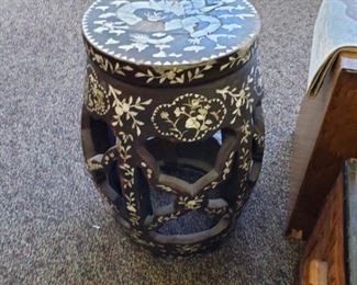 Mother of pearl inlaid stool