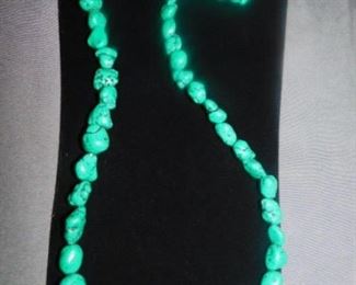 Turquoise nugget necklace