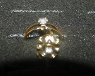 Cubic Zirconium teddy bear ring