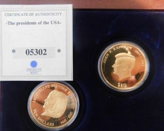 Presidents of The USA  coin set 