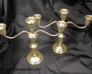  Pair of Sterling 3 Arm Candelabrums

Auction Estimate $100-$200 – Located Glassware 