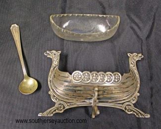  Set of 4 German Silver Viking Ship Salts with German Silver Spoons

Auction Estimate $50-$100 – Located Glassware 