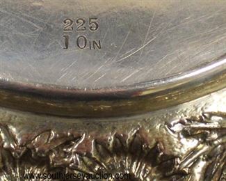  “Stieff” Sterling 10” Plate approximately 12.62 ozt

Auction Estimate $100-$200 – Located Glassware 