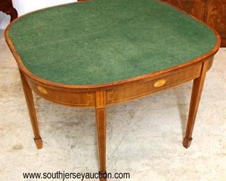  SUPER CLEAN Mahogany Inlaid “Baker Furniture Charleston Collection” Oversized Flip Top Game Table with Sunburst 2 Tone Top

Auction Estimate $1000-$2000 – Located Inside 