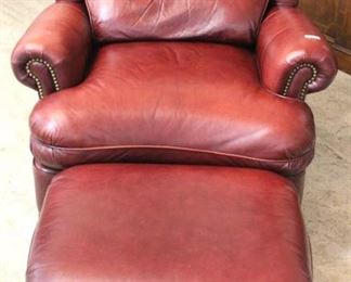  — QUALITY —

“Hancock and Moore” Leather in the Burgundy Recliner Chair and Ottoman

Auction Estimate $600-$1200 – Located Inside 