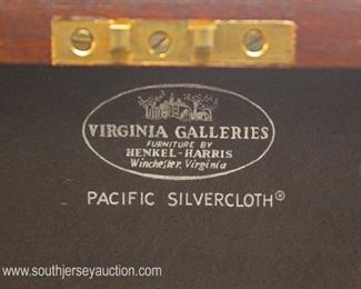  "Virginia Galleries Henkel Harris" Furniture Company Burl Mahogany Lift Top Silver Flatware Chest

Located Inside – Auction Estimate $500-$1000 