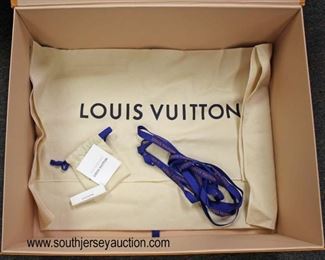  Authentic “Louis Vuitton” Brown Shipping Box, Orange Purse Box, Dust Bag, Small Draw String Bag with a Sample Perfume and the Blue Ribbon

Auction Estimate $50-200 – Located Glassware 