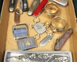  Box Lot of Pen Knives, Lighters, Napkin Rings and more

Auction Estimate $20-$50 – Located Inside 