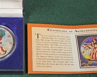  American Eagle 2001 Silver Dollar in Full Color with Certificate of Authenticity

Auction Estimate $20-$50 – Located Glassware 