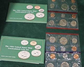 The 1993 United States Mint Uncirculated Coin Set with “P” and “D” Marks
Auction Estimate $5-$10 each – Located Glassware