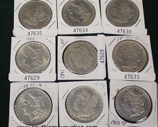  Selection of Silver Morgan Dollars

Auction Estimate $20-$50 each – Located Glassware 