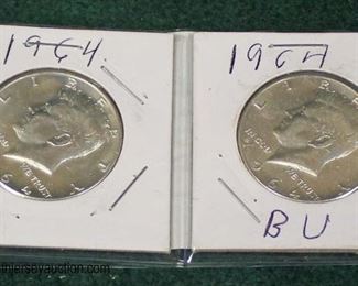  United States (2) 1964 Silver Half Kennedy Dollars

Auction Estimate $10-420 each – Located Glassware 