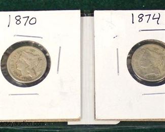  1870 & 1874 Silver .03 Cent

Auction Estimate $5-$10 – Located Glassware 