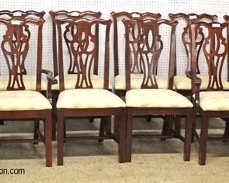  BEAUTIFUL Mahogany Double Pedestal Banded and Inlaid Dining Room Table with 12 SOLID Mahogany Carved Chippendale Style Dining Room Chairs

Auction Estimate $1000-$2000 – Located Inside 