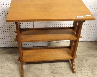  ANTIQUE “Roycroft Furniture” Mission Oak 3 Shelf Table, East Aurora, NY

Auction Estimate $200-$400 – Located Inside 