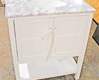  New 30” Marble Top 2 Drawer White Bathroom Vanity with Backsplash

Auction Estimate $200-$400 – Located Inside 