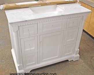  NEW 42” Marble Top 6 Drawer 1 Door Columned Bathroom White Vanity with Backsplash and Hardware in the Drawer

Auction Estimate $200-$400 – Located Inside 