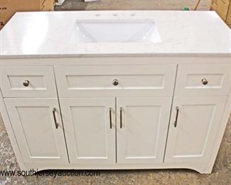  NEW 48" Marble Top 4 Door 2 Drawer White Bathroom Vanity with Back Splash

Located Inside – Auction Estimate $200-$400 