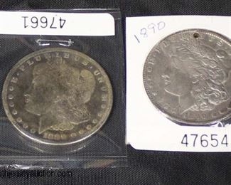  U.S. 1889 and 1890 Silver Morgan Dollars

Auction Estimate $20-$50 each – Located Glassware 