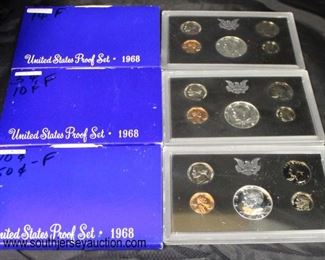   (3) United States 1968 Proof Sets

Auction Estimate $15-$25 – Located Glassware 