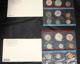  5 Sets of 2 per Envelope United States Uncirculated Mint Sets including: 1968, 1969, 1970, 1972 and 1974

Auction Estimate $50-$100 – Located Glassware 