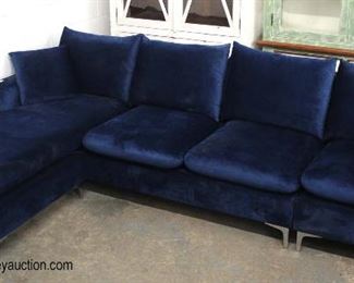  NEW Blue Velour 3 Section Contemporary Sofa Chaise

Auction Estimate $300-$600 – Located Inside 