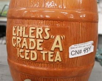   “Ehlers Grade A” Advertisement Iced Tea Dispenser

Auction Estimate $100-$300 – Located Glassware 