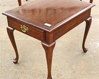  SOLID Cherry “Pennsylvania House Furniture” Queen Anne One Drawer Lamp Table

Auction Estimate $50-$100 – Located Inside

  