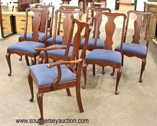  BEAUTIFUL Solid Cherry “Pennsylvania House Furniture” Queen Anne Dining Room Set with 8 Chairs and Table has 3 Skirted Leaves

Auction Estimate $300-$600 – Located Inside 