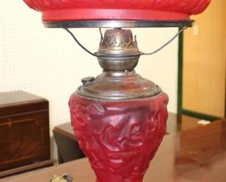  Ruby Red Color Gone with the Wind Style Lamp with Metal Base

Auction Estimate $50-$100 – Located Inside 