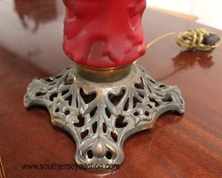  Ruby Red Color Gone with the Wind Style Lamp with Metal Base

Auction Estimate $50-$100 – Located Inside 