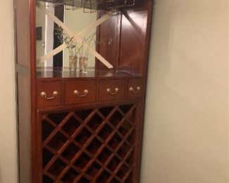 Gorgeous wine cabinet from Belgian antique dealer.  Mahogany and unique.  